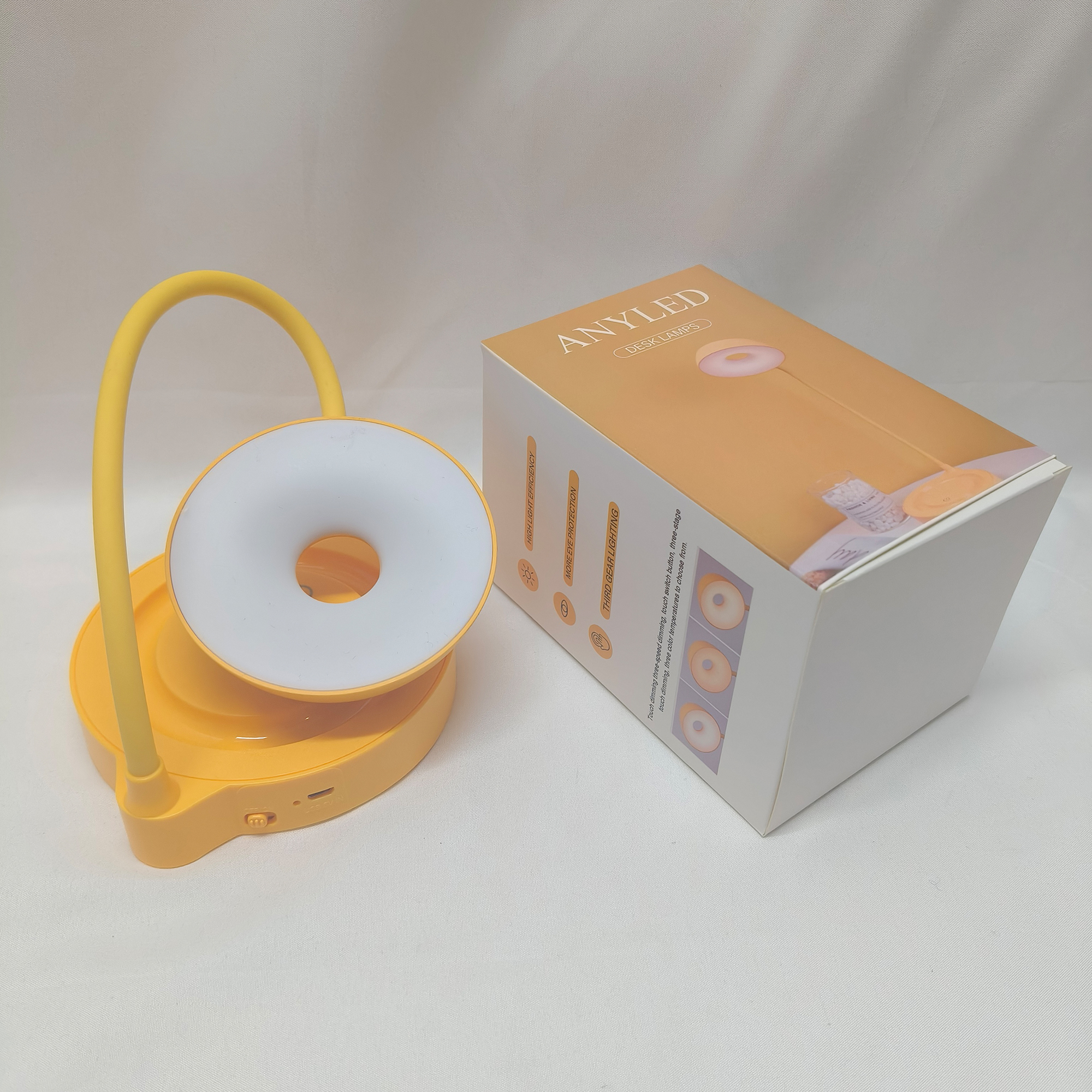 ANYLED-Desk lamps,LED Desk Lamp Rechargeable Battery Operated Table Light Adjustable Gooseneck Dimmable Touch Control. - Image 5