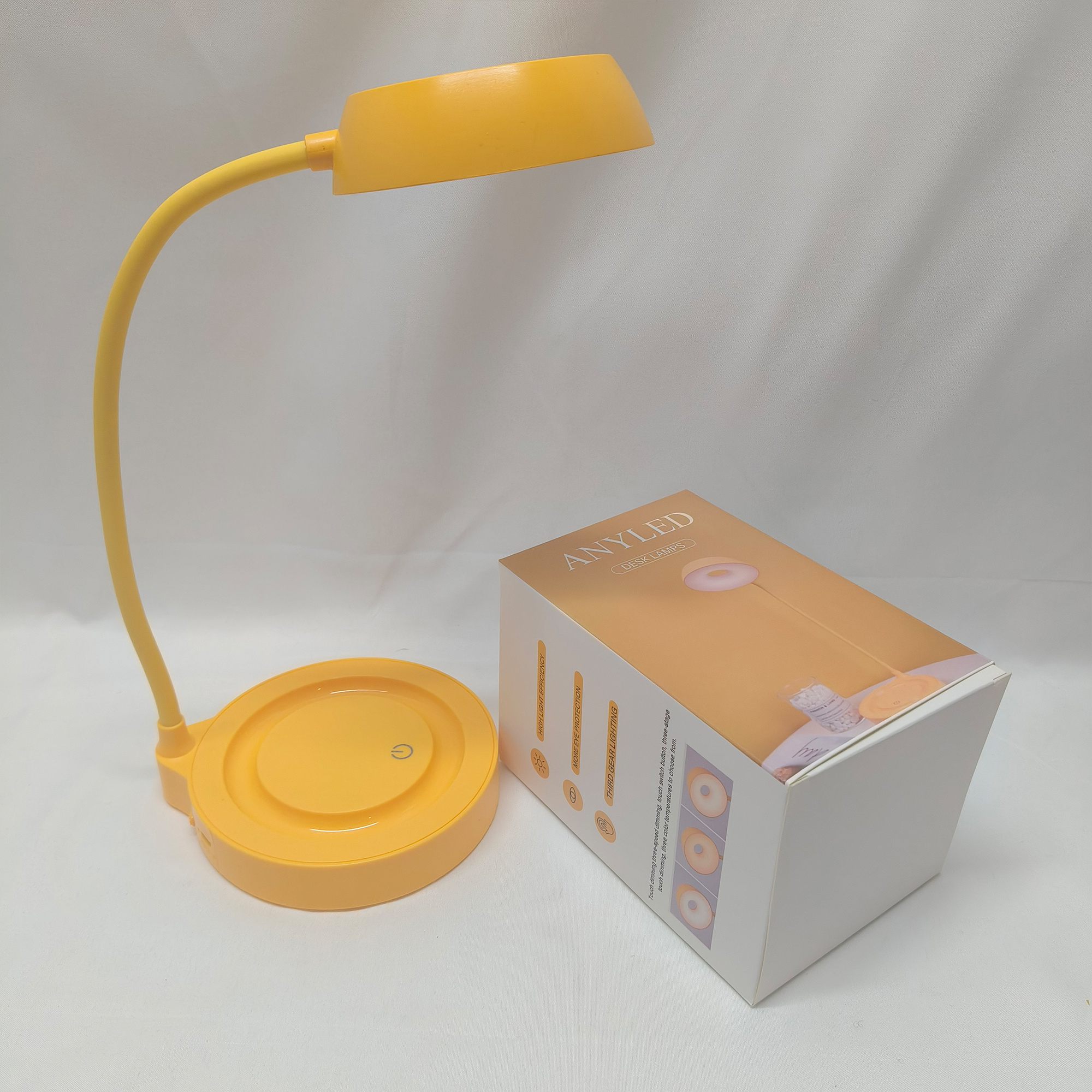 ANYLED-Desk lamps,LED Desk Lamp Rechargeable Battery Operated Table Light Adjustable Gooseneck Dimmable Touch Control. - Image 6