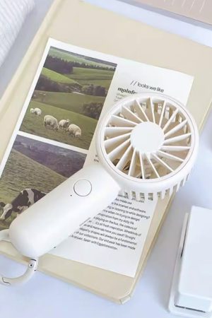 Merryfire-Portable electric fans,Portable Mini Handheld Personal Small Fan with 3-speed for Travel, USB Rechargeable Battery Operated Eyelash Fan, White.