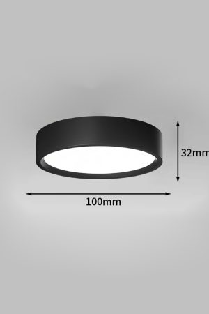 ANYLED-LED luminaires,LED Round Flat Panel Light, 24W 3000K/4000K/5000K, Edge-Lit Flush Mount Ceiling Light Fixture for Kitchen, Bedroom, Laundry and Closet Room，Black